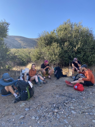 Hikers taking a break