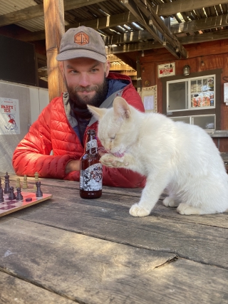 Keith and a cat